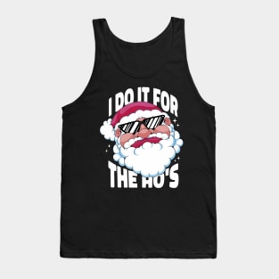 Funny santa claus with glasses t-shirt design Tank Top